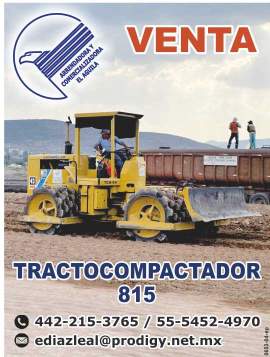 Venta de Tractocompactador 815, Caterpillar. Equipo Pesado en Renta- Venta.