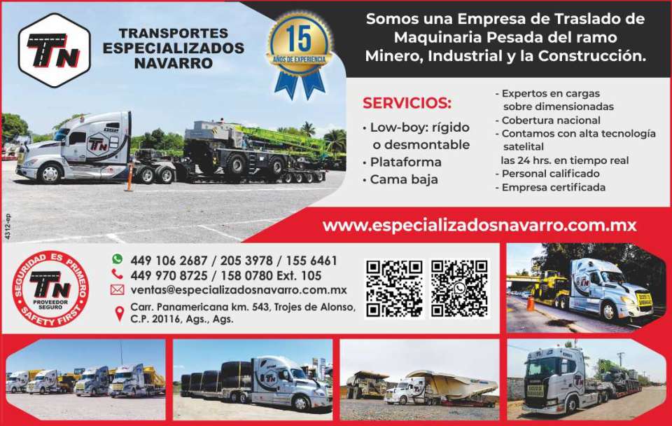 Somos una empresa de Traslado de Maquinaria Pesada del ramo Minero, Industrial y la Construccion. Servicios: Low boy: rigido y desmontable Plataforma Cama baja Expertos en cargas sobredimensionadas.